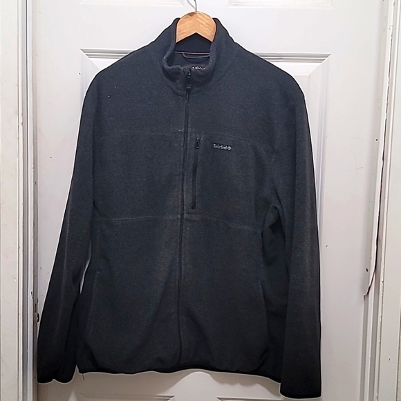 TIMBERLAND  FLEECE ZIP UP JACKET IN DARK GRAY SIZE MEDIUM - Picture 1 of 12